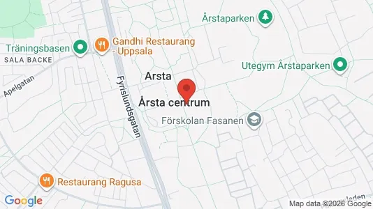 Bostadsrätter till salu i Uppsala - kort over placeringen