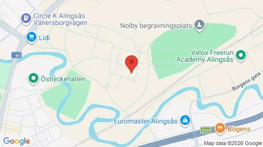 Bostadsrätter till salu i Alingsås - kort over placeringen