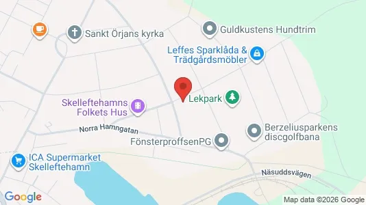 Bostadsrätter till salu i Skellefteå - kort over placeringen