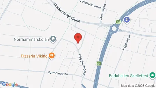 Bostadsrätter till salu i Skellefteå - kort over placeringen