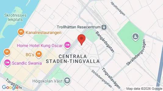Bostadsrätter till salu i Trollhättan - kort over placeringen