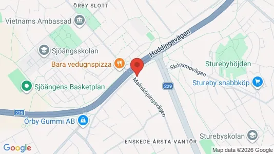 Bostadsrätter till salu i Söderort - kort over placeringen