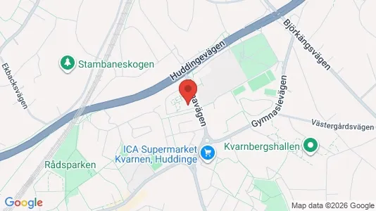 Bostadsrätter till salu i Huddinge - kort over placeringen
