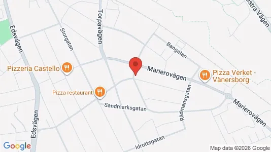 Bostadsrätter till salu i Vänersborg - kort over placeringen