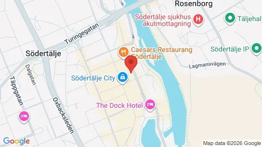 Bostadsrätter till salu i Södertälje - kort over placeringen