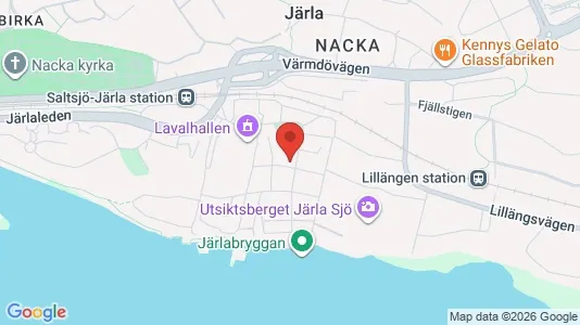 Bostadsrätter till salu i Nacka - kort over placeringen