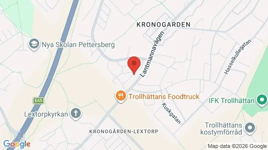 Bostadsrätter till salu i Trollhättan - kort over placeringen