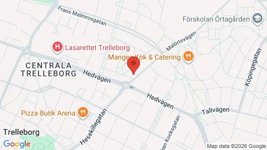 Bostadsrätter till salu i Trelleborg - kort over placeringen