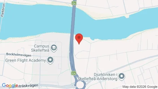 Bostadsrätter till salu i Skellefteå - kort over placeringen