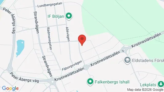 Bostadsrätter till salu i Falkenberg - kort over placeringen