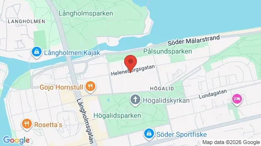 Bostadsrätter till salu i Södermalm - kort over placeringen