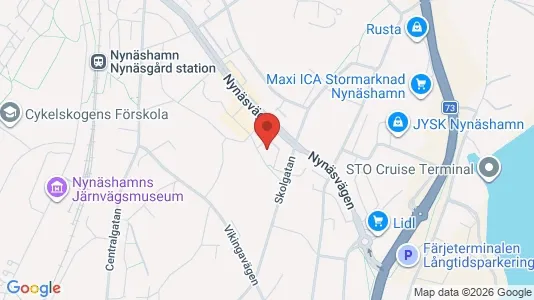 Bostadsrätter till salu i Nynäshamn - kort over placeringen