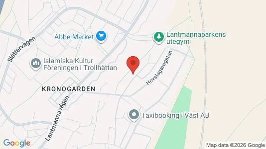 Bostadsrätter till salu i Trollhättan - kort over placeringen
