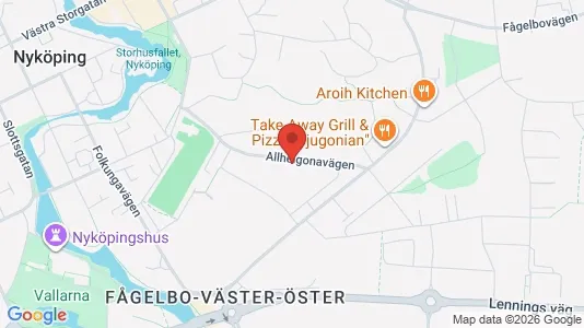 Bostadsrätter till salu i Nyköping - kort over placeringen