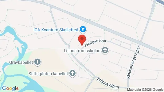 Bostadsrätter till salu i Skellefteå - kort over placeringen