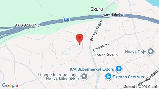 Bostadsrätter till salu i Nacka - kort over placeringen