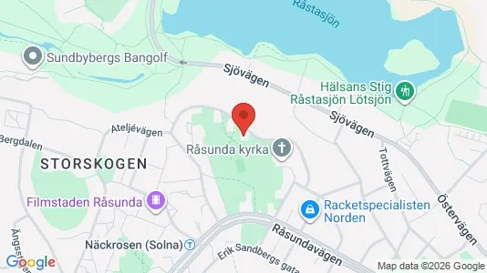 Bostadsrätter till salu i Solna - kort over placeringen