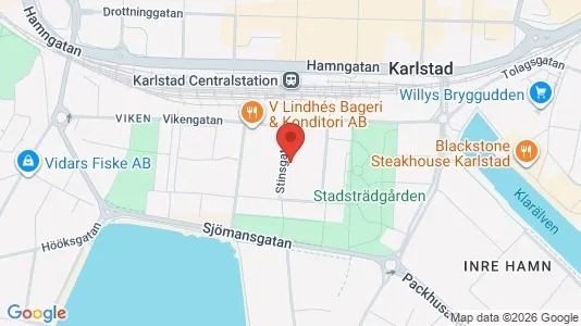 Bostadsrätter till salu i Karlstad - kort over placeringen