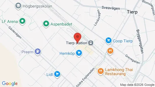 Bostadsrätter till salu i Tierp - kort over placeringen