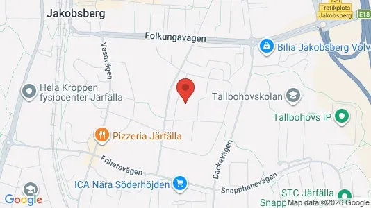 Bostadsrätter till salu i Järfälla - kort over placeringen