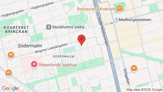 Bostadsrätter till salu i Södermalm - kort over placeringen