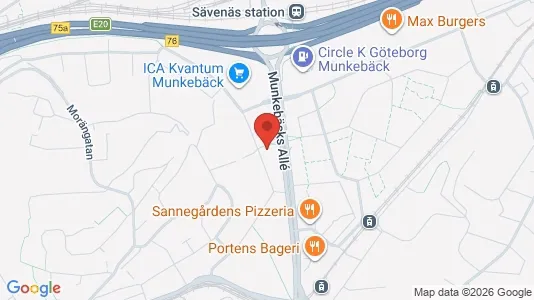 Bostadsrätter till salu i Örgryte-Härlanda - kort over placeringen