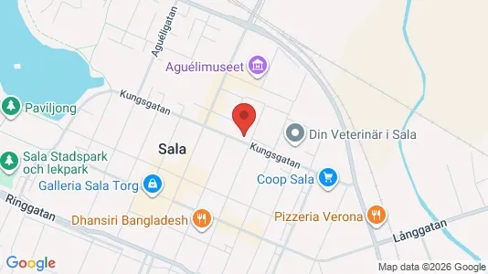 Bostadsrätter till salu i Sala - kort over placeringen