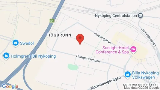Bostadsrätter till salu i Nyköping - kort over placeringen