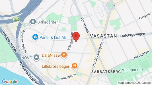 Bostadsrätter till salu i Vasastan - kort over placeringen