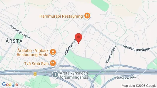 Bostadsrätter till salu i Hammarbyhamnen - kort over placeringen