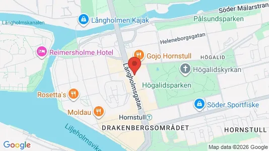 Bostadsrätter till salu i Södermalm - kort over placeringen