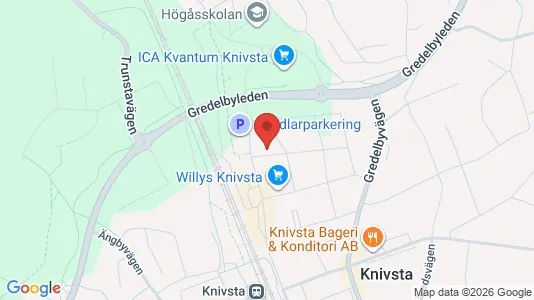 Bostadsrätter till salu i Knivsta - kort over placeringen