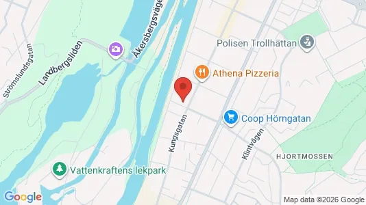 Bostadsrätter till salu i Trollhättan - kort over placeringen