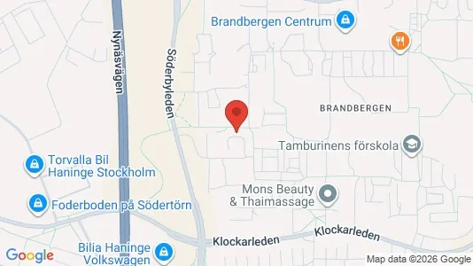 Bostadsrätter till salu i Haninge - kort over placeringen