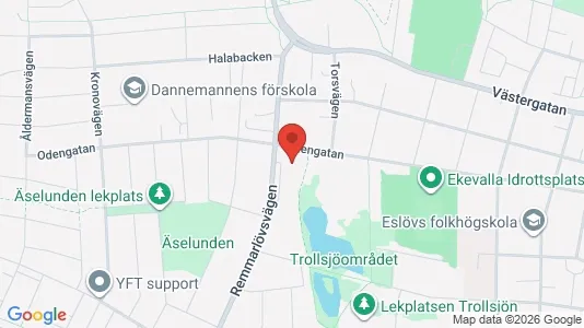 Bostadsrätter till salu i Eslöv - kort over placeringen