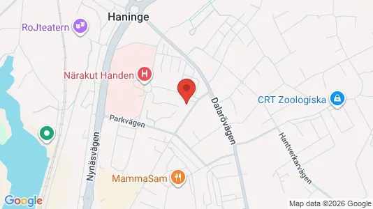 Bostadsrätter till salu i Haninge - kort over placeringen