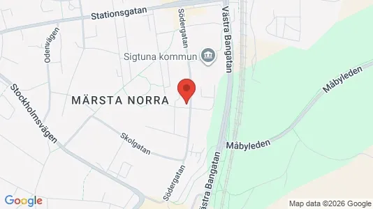 Bostadsrätter till salu i Sigtuna - kort over placeringen