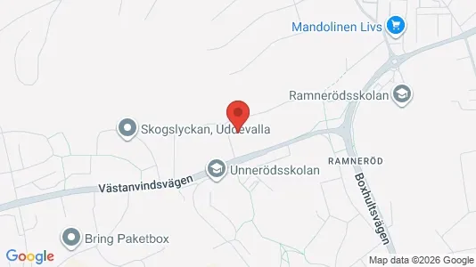 Bostadsrätter till salu i Uddevalla - kort over placeringen