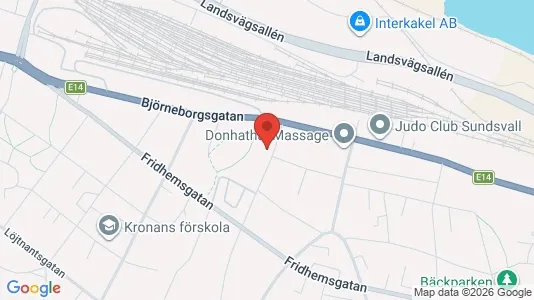 Lägenheter till salu i Sundsvall - kort over placeringen