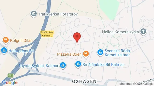 Bostadsrätter till salu i Kalmar - kort over placeringen