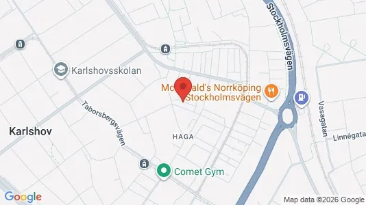 Lägenheter att hyra i Norrköping - kort over placeringen