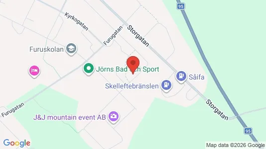 Lägenheter att hyra i Skellefteå - kort over placeringen