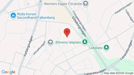 Lägenheter till salu i Falkenberg - kort over placeringen