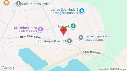 Bostadsrätter till salu i Skellefteå - kort over placeringen