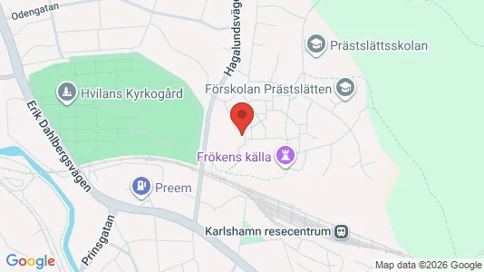 Bostadsrätter till salu i Karlshamn - kort over placeringen