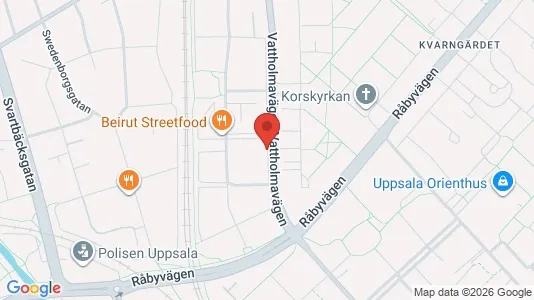 Bostadsrätter till salu i Uppsala - kort over placeringen