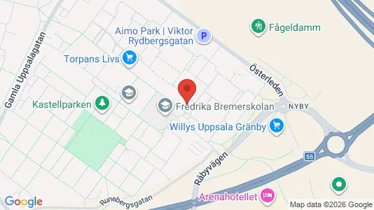 Lägenheter till salu i Uppsala - kort over placeringen