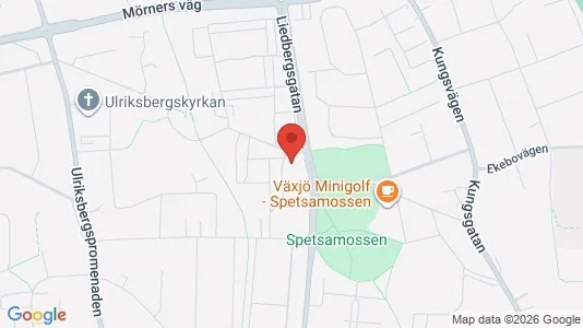 Bostadsrätter till salu i Växjö - kort over placeringen