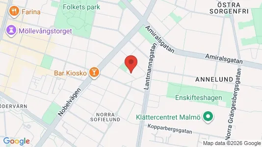 Bostadsrätter till salu i Malmö Centrum - kort over placeringen