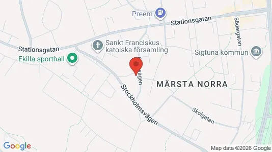 Bostadsrätter till salu i Sigtuna - kort over placeringen